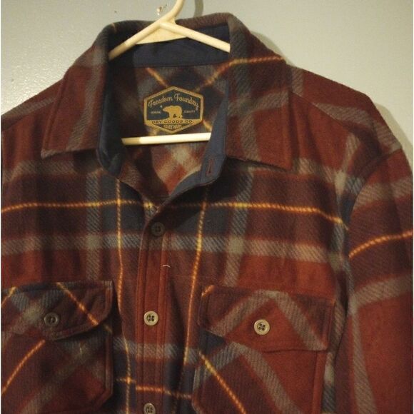 Freedom Foundry plaid fleece button down shirt shacket - Picture 11 of 12